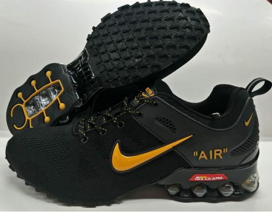 Nike Air Shox 2018 Flyknit Black Yellow Shoes - Click Image to Close